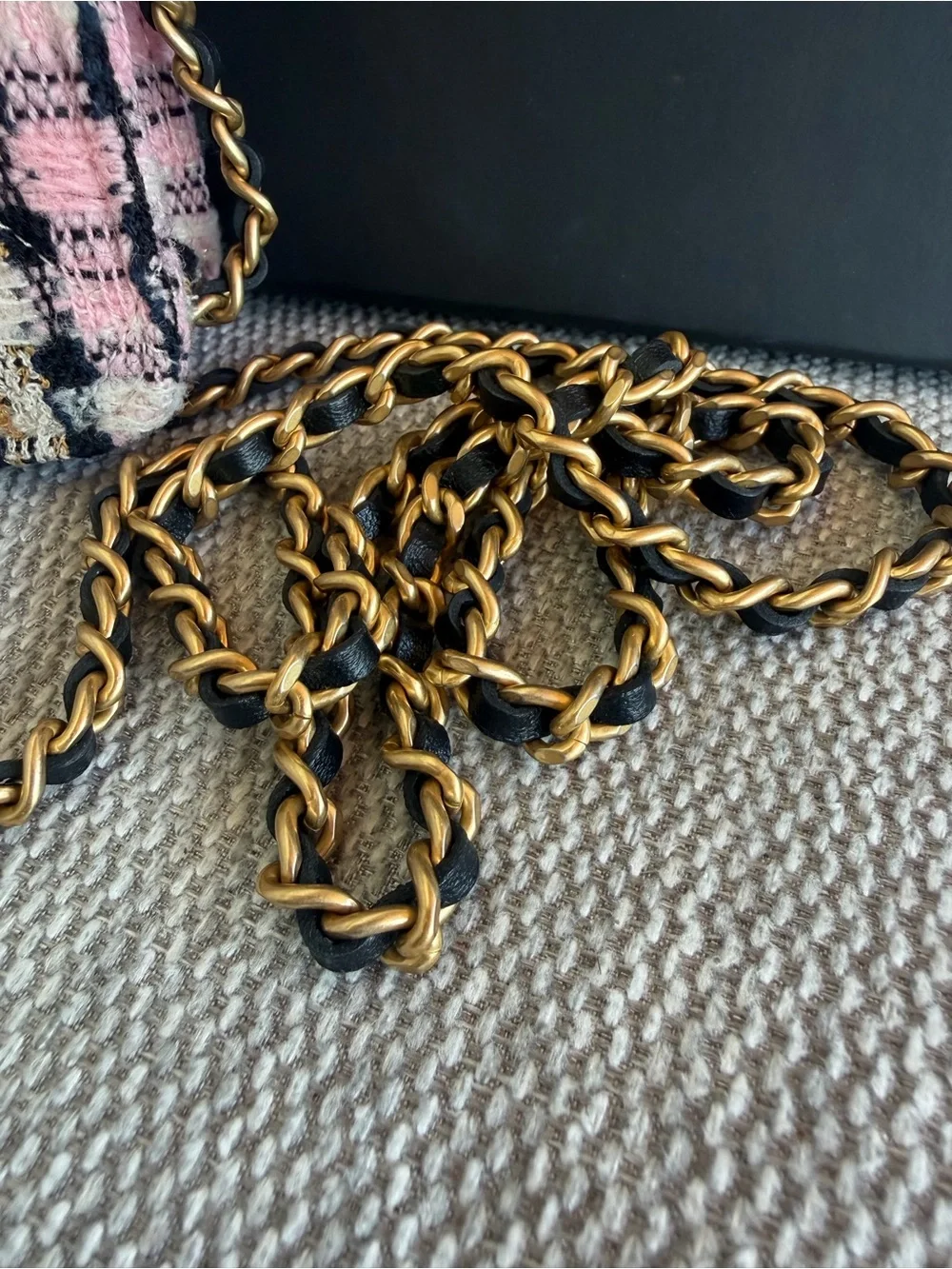 Chanel CC Tweed Pearl Crush Wallet on Chain